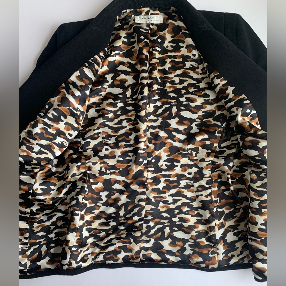 BN2 Tahari Arthur S. Levine Classic Black Blazer Women's Office Business Small - Picture 2 of 6